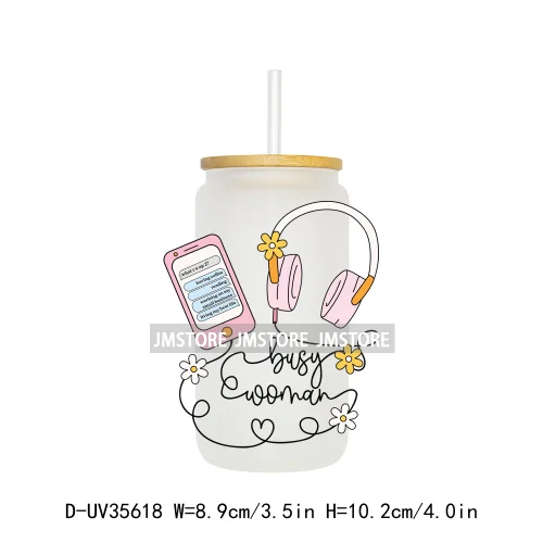 New Positive Quotes Bookish UV Sticker Decals For Libbey Cold Cups Mugs Tumbler Transfer Stickers Waterproof High Quality Labels