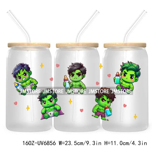 Cartoon Mouse Princess Friends 16OZ UV DTF Cup Wrap Transfers Stickers For Libbey Glass Can Cups Tumbler Waterproof Craft