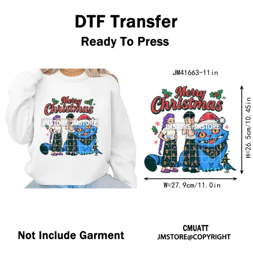 Christmas Kpop Holiday Idol Santa Holly Jolly Merry Christmas Iron on DTF Washable Transfers Stickers Ready to Press for Textile