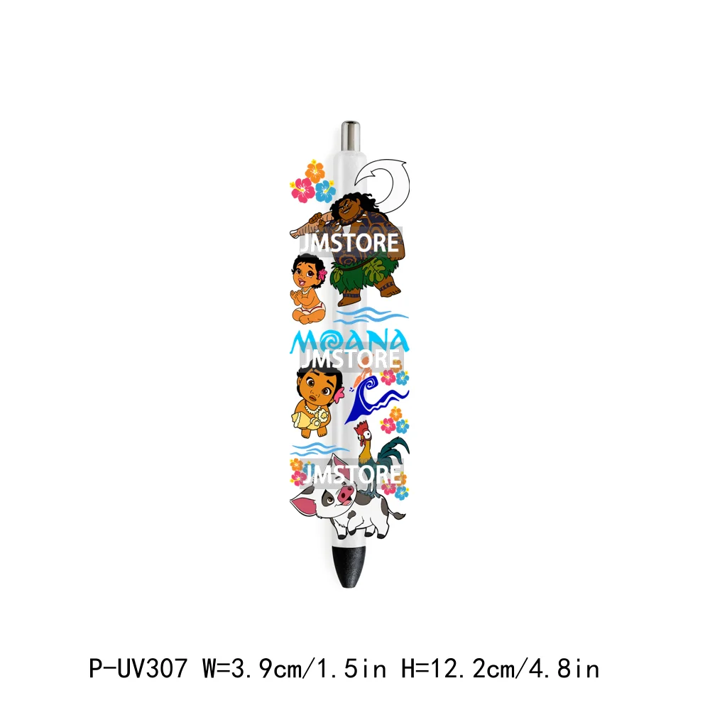 Magic Kingdom Cartoon Princess Character Pen Wraps UV DTF Stickers Wizard School Durable Waterproof Custom Logo Transfer Sticker