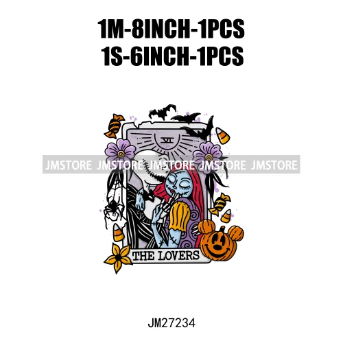 Cartoon Halloween Season Let's Go Ghouls Burn Sage Not Witches Spooky Vibes DTF Iron On Heat Press Transfer Stickers For Clothes