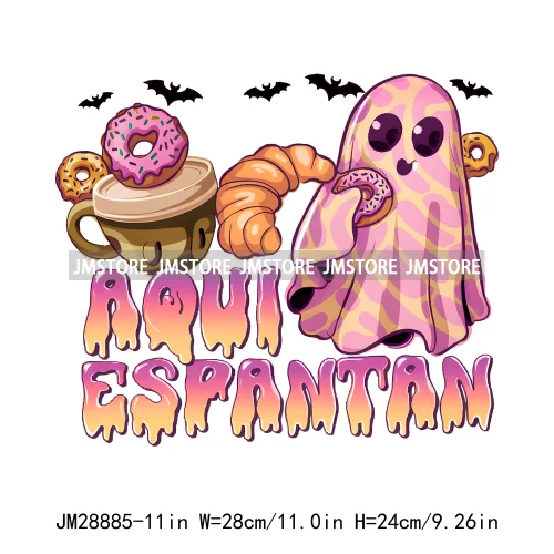 Pan Tasmas Spooky Halloween Conchas Cucuys Mexican Spooky Season Ghost Iron On DTF Transfer Stickers Ready To Press For T-shirts