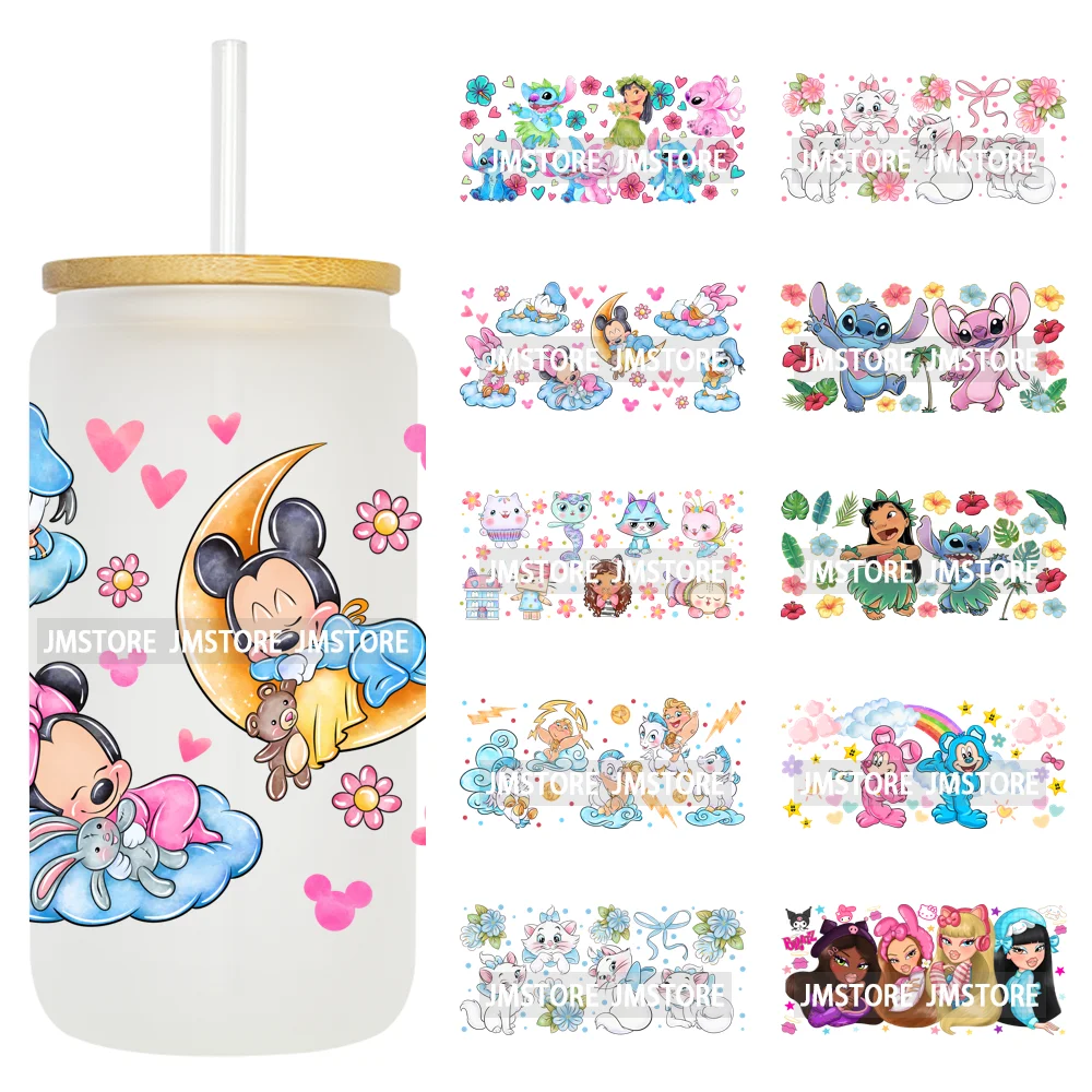 Cartoon Girl Coquette Bow UV DTF Stickers Ready to Transfer Cup Wrap Custom Labels DIY Craft For Libbey Can Glass Tumblers Mugs
