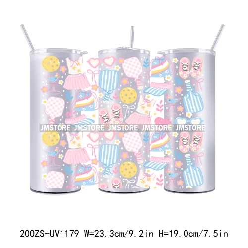 Floral Fruit Bookish Affirmation 20OZ Tumbler Wraps Ready To Ship UV DTF Transfer Stickers Waterproof Prints For Skinny Tumbler