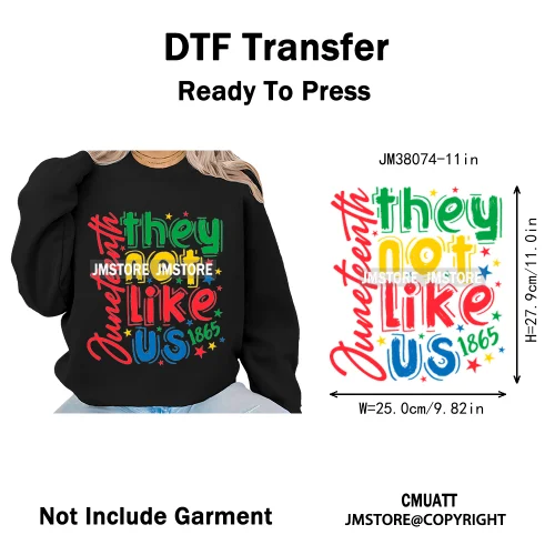 God Says She Is Dope Women Juneteenth 1865 Independence Washable Iron on DTF Transfers Stickers Ready to Press for Clothes
