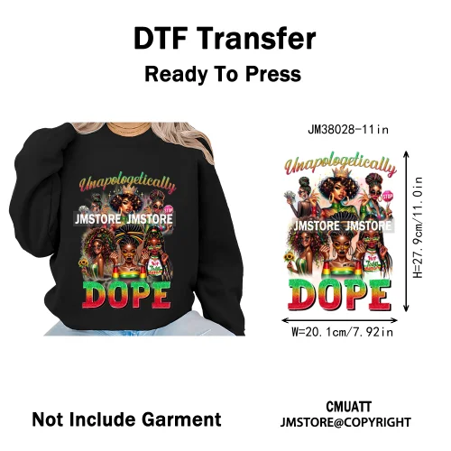 Juneteenth Vibes Black History They Not Like Us Black Queen Washable Iron on DTF Transfers Stickers Ready to Press for Clothing