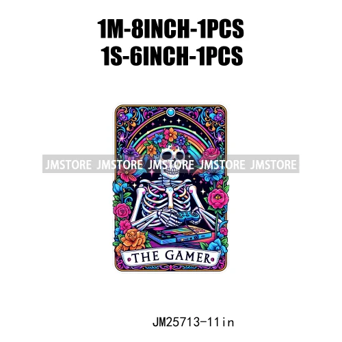 Mystic Witch Audacity Cereal Killer Skeleton Thermal Logos Tarot Card DTF Iron On Transfers Stickers Ready To Press For Hoodies