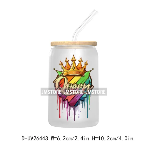 LGBT Quotes UV DTF Transfer Stickers Decals For Libbey Cold Cups Mugs Tumbler Waterproof DIY Custom Logo Labels Rainbow Pride