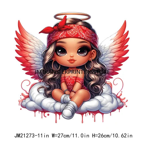 Sweet Pink Valentine's Angel Baby Concha Designs Kids Love Heat Transfer Stickers Ready To Press For T-shirts