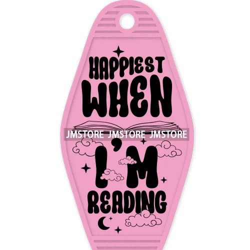 Just One More Chapter Reading Books High Quality WaterProof UV DTF Sticker For Motel Hotel Keychain Book Club