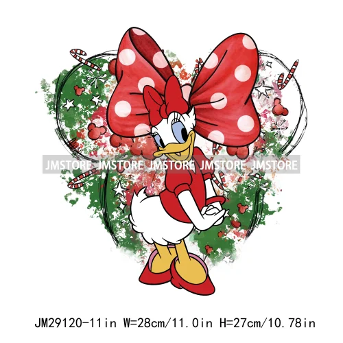 Cartoon Animal Character Merry Christmas Holiday Season Iron On DTF Transfer Stickers Logos Ready To Press For Hoodies