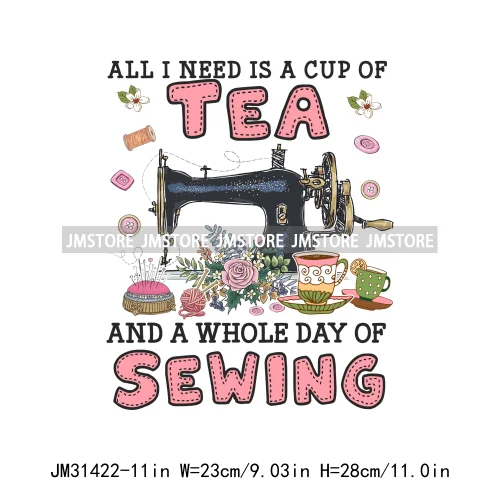 Funny Quilting Quotes Sewing Machine Just A Woman Who Loves To Sew Iron On DTF Transfers Stickers Ready To Press For T-shirts