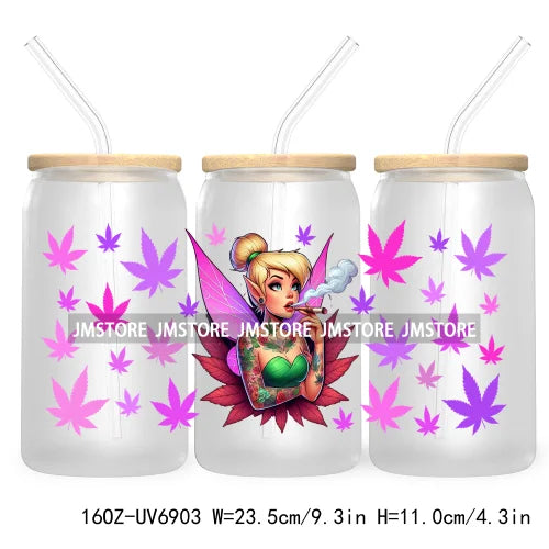 Cartoon Mouse Princess Friends 16OZ UV DTF Cup Wrap Transfers Stickers For Libbey Glass Can Cups Tumbler Waterproof Craft