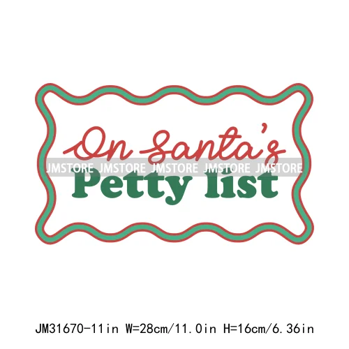 Holly Jolly Santa Christmas Mail Boots Coquette Gifts Festive Season Iron On DTF Transfers Stickers Ready To Press For Clothes