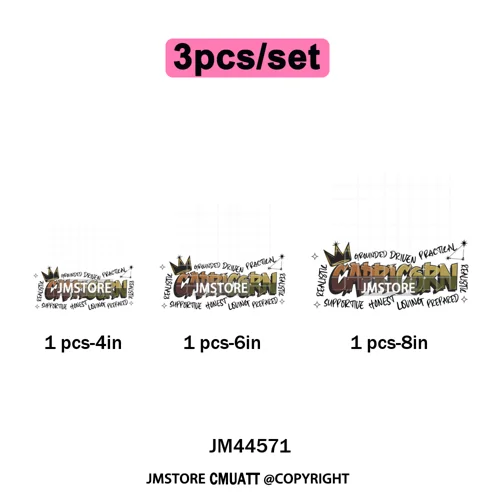 Zodiac Signs Graffiti Astrology Horoscopes Constellation  Iron on Washable DTF Transfer Sticker Ready to Press for T-shirts Bags