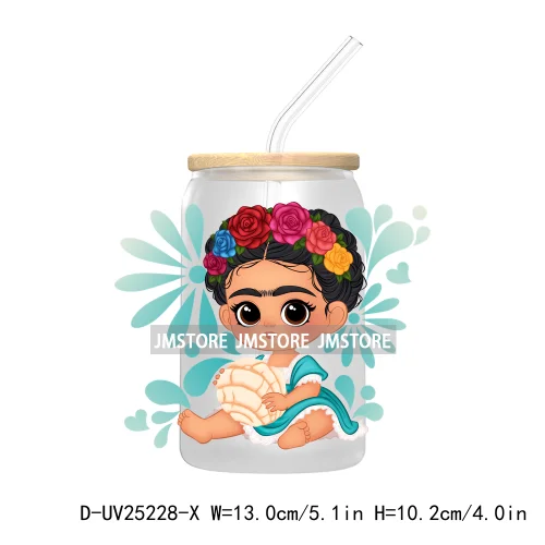 Cute Cartoon Princess Mermaid UV DTF Transfer Stickers Decals For Libbey Cold Cups Mugs Durable Waterproof Custom Logo Labels