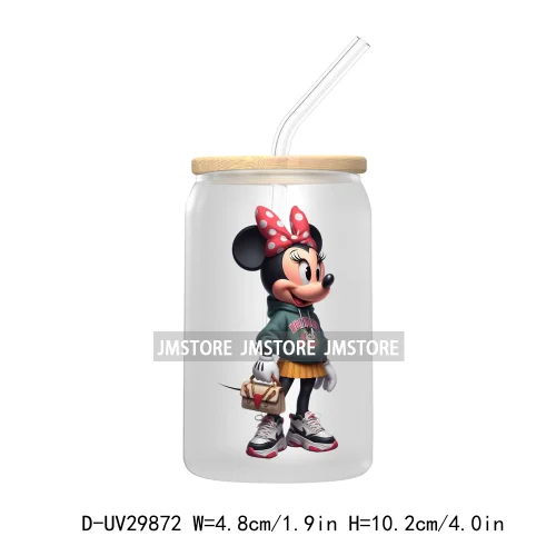 Streetwear Mouse Girl Boy UV DTF Transfer Stickers Decals For Libbey Cold Cups Mugs Tumbler Waterproof Labels Cartoon Characters