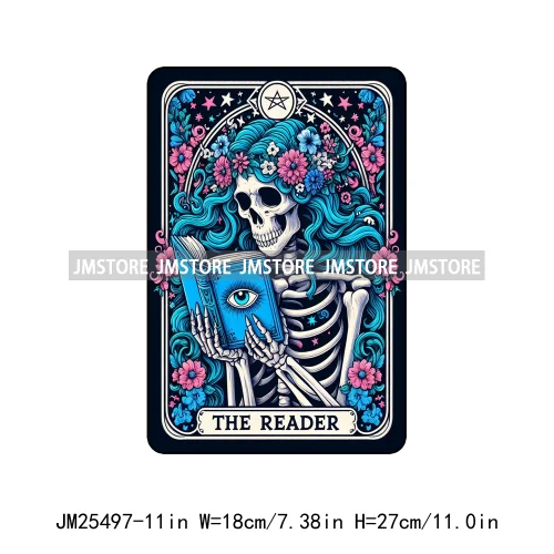 Washable Mom Spill Tea Audacity Emotional Dumpster Designs Tarot Cards DTF Iron On Heat Press Transfer Stickers For T-shirt Bags