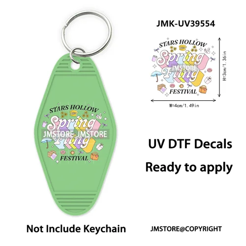 Season Reading Bookish Affirmation UV DTF Motel Keychain Decal Ready To Ship Custom Transfer Stickers Prints For Hotel Keychain