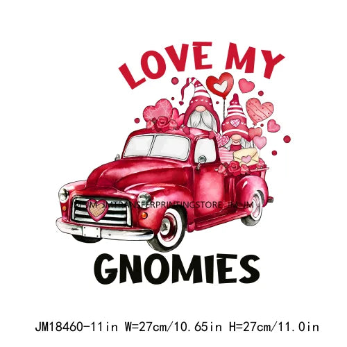 Cupid’s Love Lodge Designs Succa For You Love My Gnomies DTF Western Valentines Quotes Plastisol Transfer Stickers For Clothing