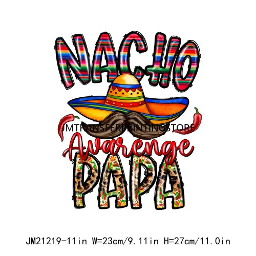 Colorful Mexican Pinata Latina Cinco De Mayo Festival Logos Iron On Fiesta Tacos Tequila DTF Transfer Stickers For Clothing