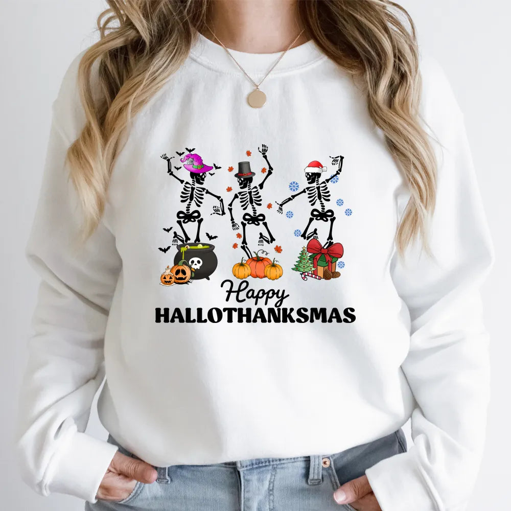 Eat Drink And Be Thankful Hallothanksmas Decals Santa Gnome Coffee Cup Animal Pumpkin Iron On DTF Transfer Sticker For Clothing