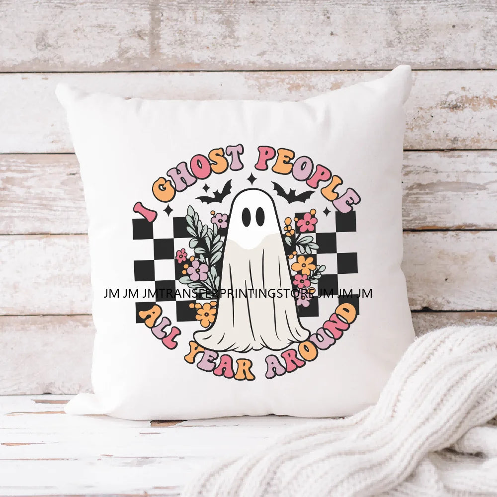 Preppy Coquette Halloween Floral Fall Pumpkin Spooky Season Iron on Washable DTF Transfers Stickers Ready to Press for Clothing