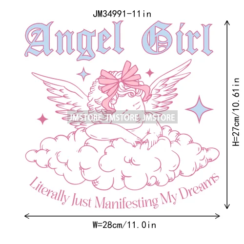 Funny Heart Love Numbers Sweet Valentine Cupid Baby Angel Club Iron On DTF Transfers Stickers Ready To Press For Sweatshirts