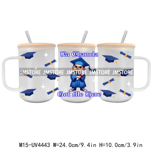 Class Of 2024 UV DTF Sticker For 15OZ Mug Libbey Glass Cup Can Wrap Transfer Stickers Custom Labels DIY Logo Cartoon Graduation