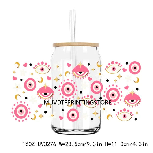 Cupid Ghostie Spooky Valentine's Day UV DTF Sticker For 16OZ Libbey Glass Cup Can Wrap Transfer Sticker Custom Labels DIY Logo