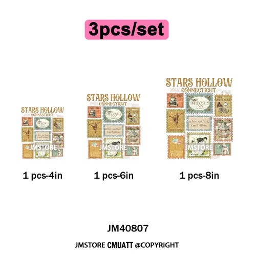 Autumn Festival Fall Season Stars Movie Girls Town Book Lover Iron on Washable DTF Transfers Stickers Ready to Press for Hoodies