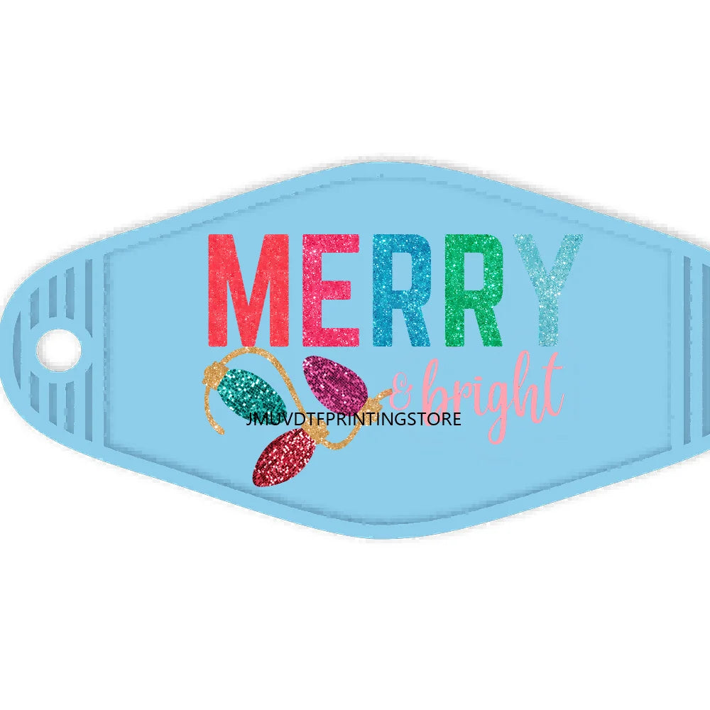 Retro Christmas Santa Claus Season High Quality WaterProof UV DTF Sticker For Motel Hotel Keychain Winterbasics