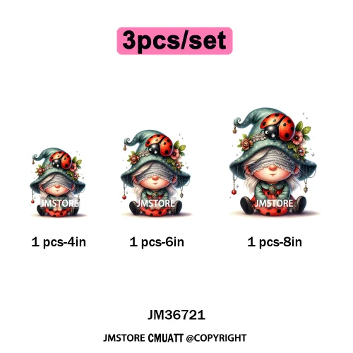 Spooky Scary Witch Girly Animal Flower Strawberry Gnomes Iron on DTF Washable Transfers Stickers Ready to Press for Hoodies Bags