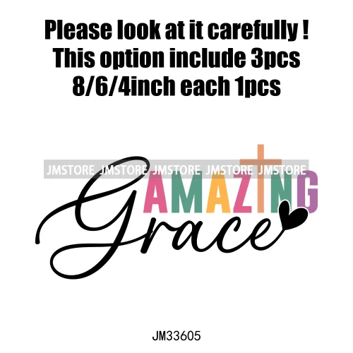 Colorful Faith Jesus God Religious Bible Verse Affirmation Spirits Iron On DTF Transfers Stickers Ready To Press T-shirts Bags