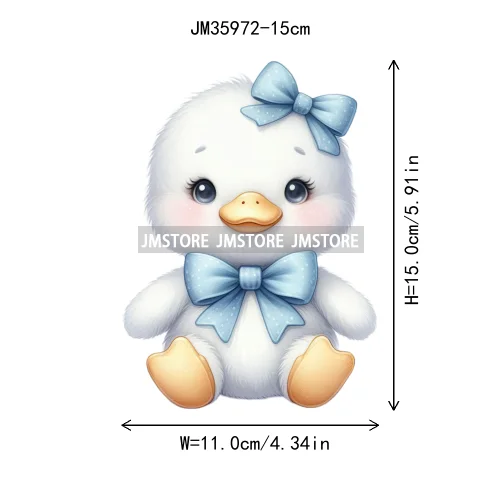 15cm 5.9in Creative Bow Sheep Tiger Animal Iron On Heat Transfer Sticker For Clothes Printed Thermal Washable T-Shirt Applique