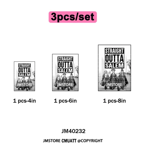 Horror Halloween Movie Witches Social Club Thug Life Coquette Iron on DTF Washable Transfers Stickers Ready to Press for Textile