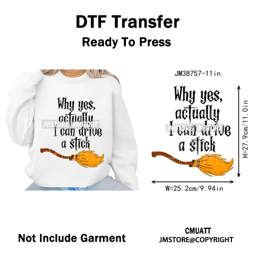 Cute Boos Ghost Pumpkin Halloween Season Thermal Printing Iron on DTF Washable Transfers Stickers Ready to Press for Textile