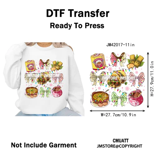 Tis The Season Pan Dulce Mexican Xmas Tuki Donkey Spanish Christmas Latin Iron on DTF Transfers Stickers Ready to Press for Text