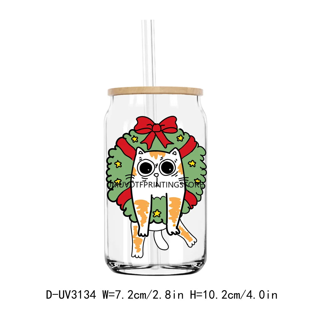 Cozy Christmas Season Winter Basics UV DTF Transfers Stickers Decals For Libbey Cold Cups Mugs Tumbler Waterproof DIY Logo