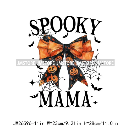 Spooky Halloween Mama Witch Social Club Coquette Bows Ghost Black Cat DTF Iron On Transfer Stickers Ready To Press For Clothing