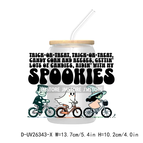 Horror Halloween Scream Ghostface UV DTF Transfer Stickers Decals For Libbey Cold Cups Mugs Durable Waterproof Custom Logo Label