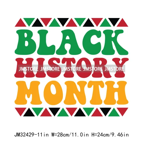 Black History Month 365 Juneteenth Vibes Afro Inspirational Quotes Iron On DTF Transfer Stickers Ready To Press For Clothing