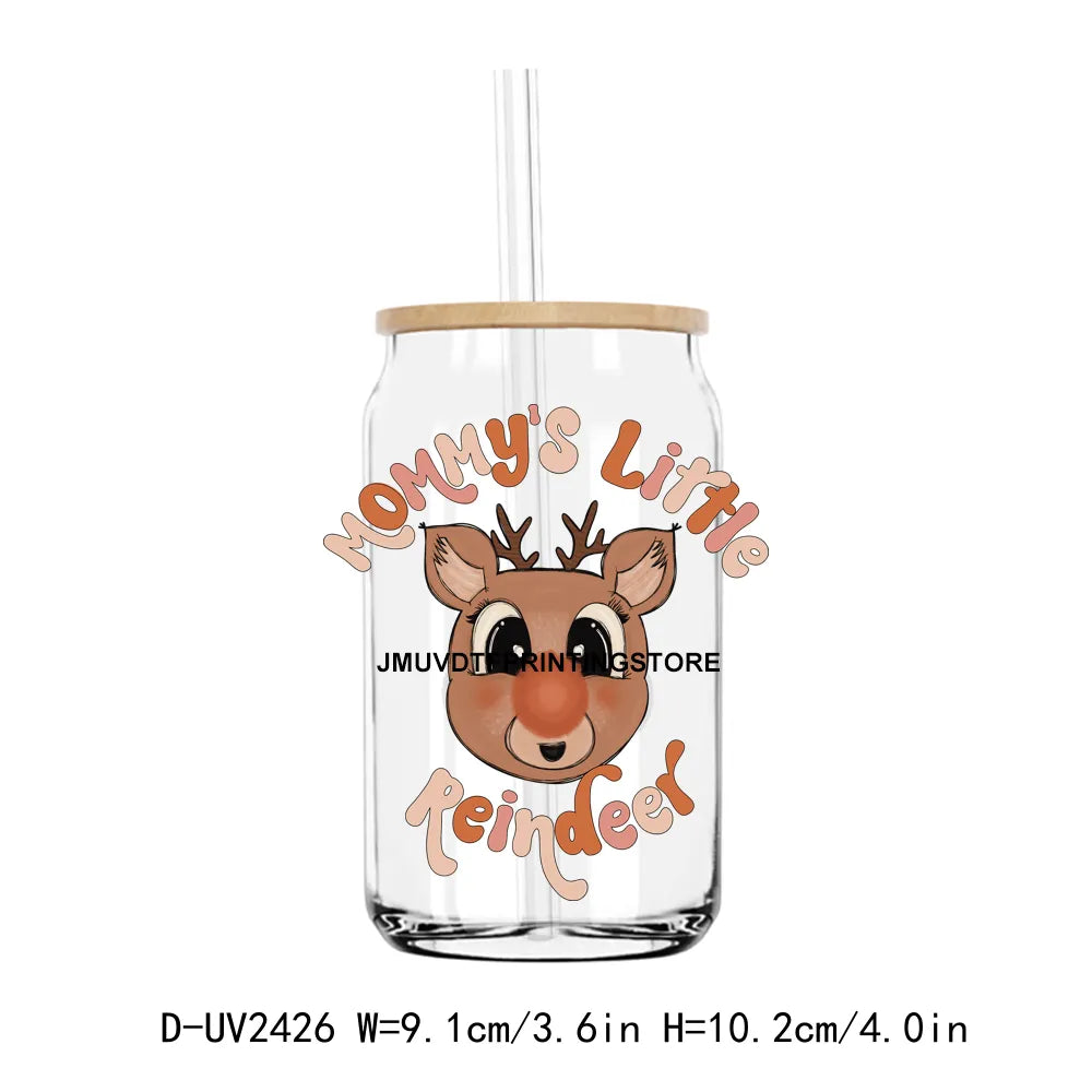 Have Yourself A Very Groovy Christmas UV DTF Transfers Stickers Decals For Libbey Cold Cups Mugs Tumbler Waterproof DIY Craft