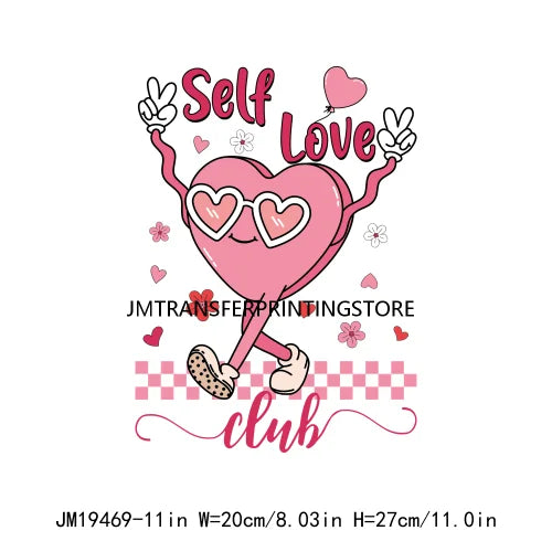 Iron On Faux Sequins Jesus Is My Valentine Lover Vibes XOXO Single Season Self Love Club DTF Heat Transfers Stickers For Clothes