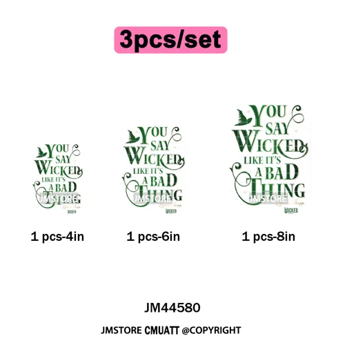 Pink and Green Magic Broomstick Witches Movie Fans Iron on Washable DTF Heat Transfers Stickers Ready to Press for Sweatshirts