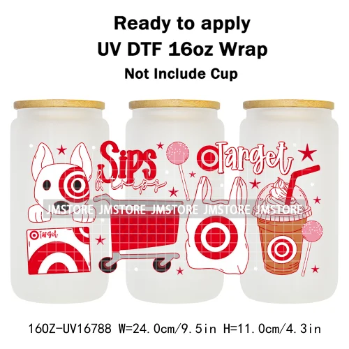 Cartoon Soft Drink Dessert UV DTF Stickers Ready To Transfer Cup Wrap Custom Labels DIY Craft For Libbey Can Glass Tumblers Mugs