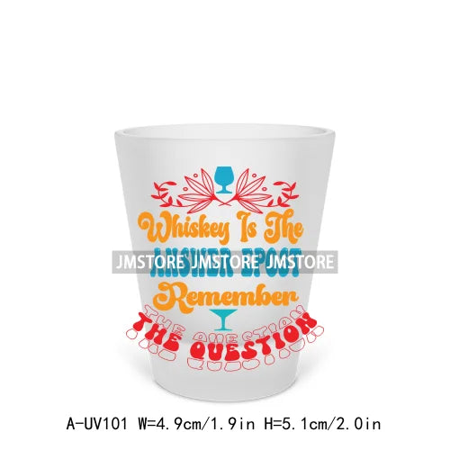 Save Water Drink Beer Alcohol Short Glass Cups UV DTF Sticker For Beer Mugs Decals Transfers Stickers Waterproof DIY Craft