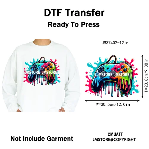 12in Dino Trucks Drip Or Die Skull Beats Graffiti Streetwear Man Design Iron on DTF Transfer Stickers Ready to Press for Clothes