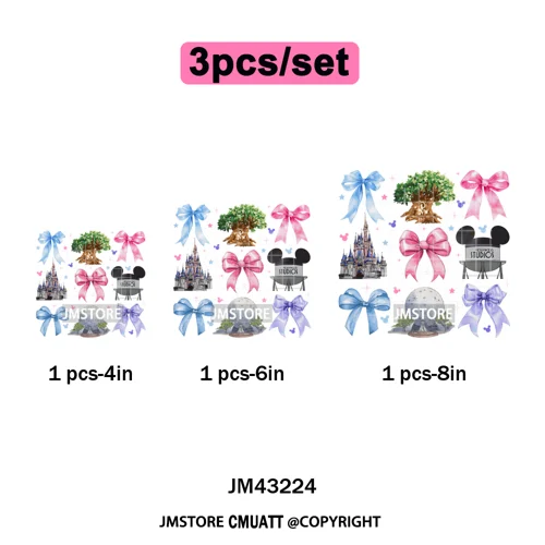 Trendy Girls Mirror Coquette Cartoon Friends Character Trip Holiday Iron on DTF Transfer Stickers Ready to Press for Sweatshirts