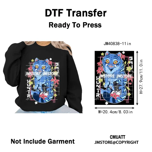 Kpop Culture Idol Movie Inspired Music Lover Cute Blue Anime Character Iron on DTF Transfers Stickers Ready to Press for Clothes